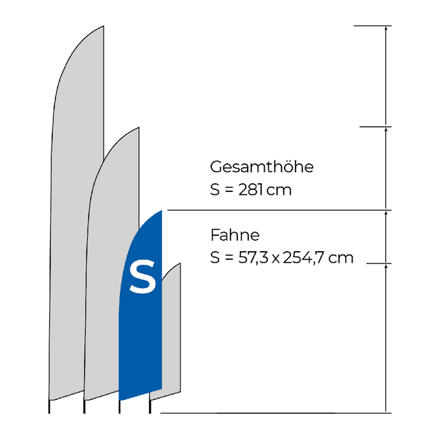 BEACHFLAG - WING XS - L - Printdino