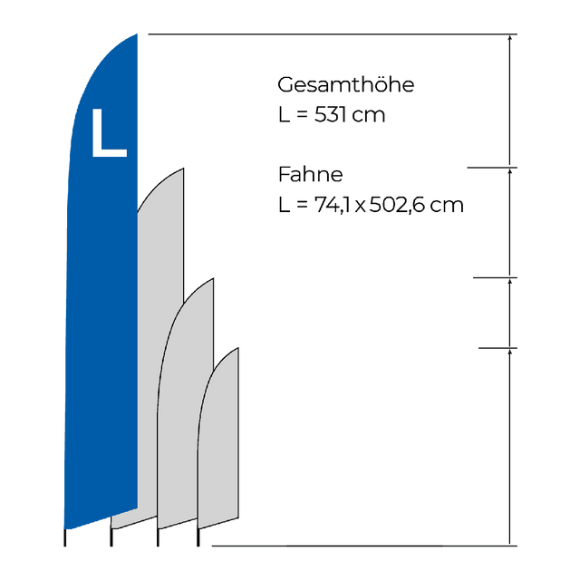 BEACHFLAG - WING XS - L - Printdino