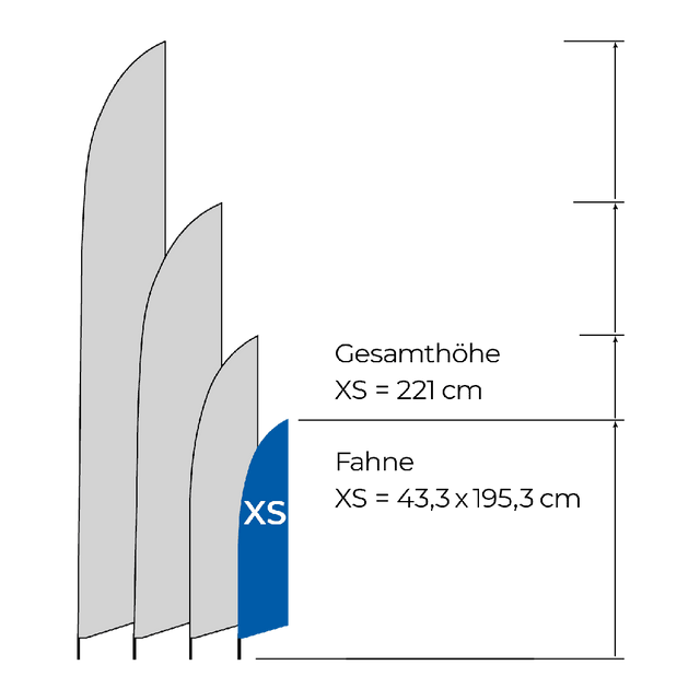 BEACHFLAG - WING XS - L - Printdino