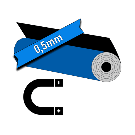 Magnetfolie 0,5mm - freies Format - Printdino